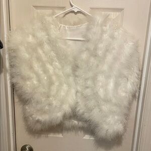 White Faux Fur Vest